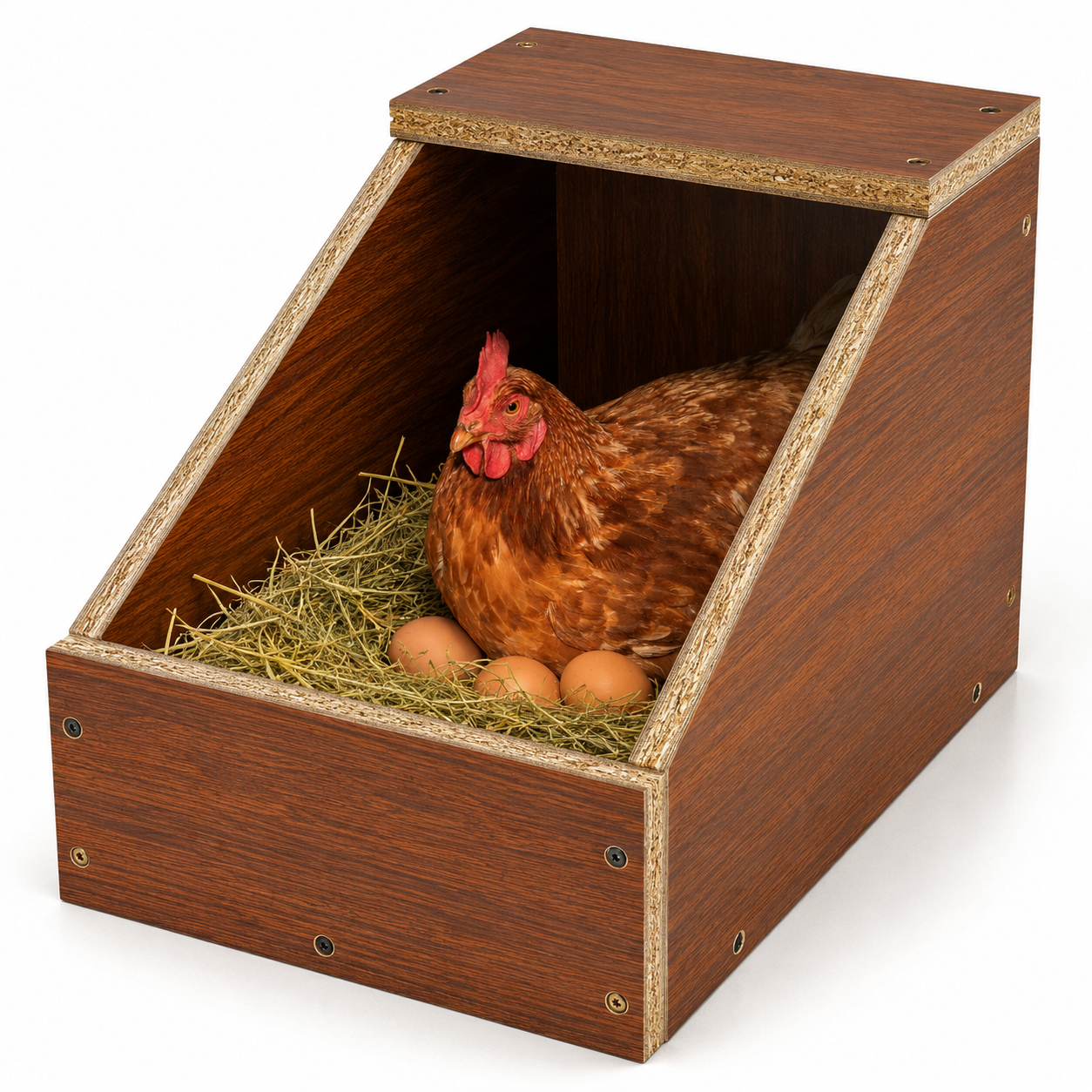Chicken Nesting Box for Egg Laying Hens | Wooden Poultry Nest Box | Durable Hen Nesting Box for Backyard & Farm Chickens | Easy to Assemble CJ farms and Agritech