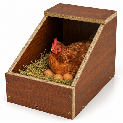 Chicken Nesting Box for Egg Laying Hens | Wooden Poultry Nest Box | Durable Hen Nesting Box for Backyard & Farm Chickens | Easy to Assemble CJ farms and Agritech