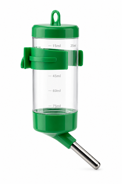 80ml Hamster Water Bottle | Hanging Small Animal Water Dispenser with Stainless Steel Nozzle for Hamster, Rabbit, Guinea Pig & Squirrel CJ farms and Agritech