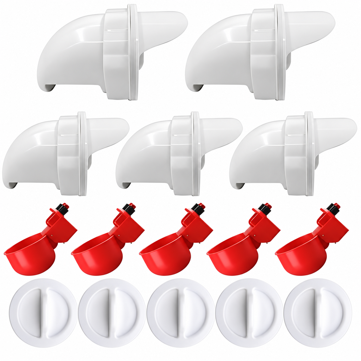 Chicken Feeder and Drinker Combo Pack of 5 | Poultry Farm Equipment | DIY Chicken Feeder & Automatic Poultry Drinker CJ farms and Agritech