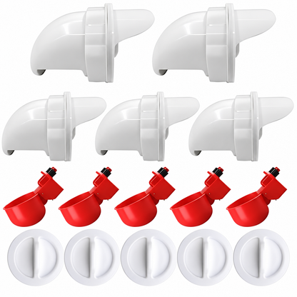 Chicken Feeder and Drinker Combo Pack of 5 | Poultry Farm Equipment | DIY Chicken Feeder & Automatic Poultry Drinker CJ farms and Agritech