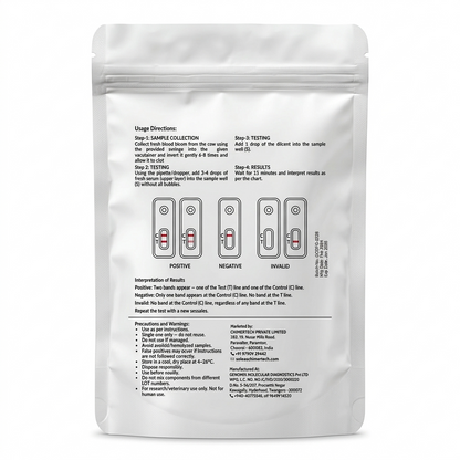 Bovine Pregnancy Rapid Test Kit for Cow & Buffalo (28 Days) – Pregkine by Chimertech | Easy, Accurate Veterinary Pregnancy Detection Kit CHIMERTECH