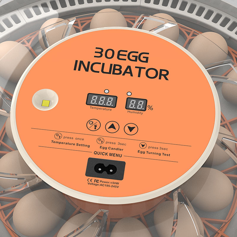 30 Egg Incubator Full Automatic | Digital Temperature & Humidity Display | Built-in Egg Candler | Easy to Clean Poultry Hatching Machine CJ farms and Agritech