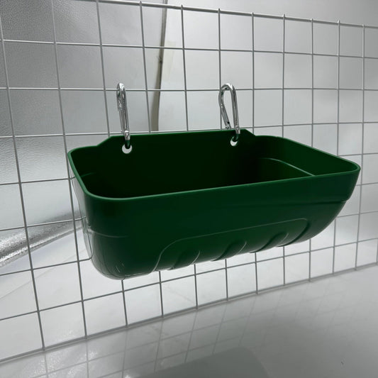 Hanging Feeding Trough for Goats, Chicken, Geese & Dogs | Durable BPA-Free Plastic Feeder | 36×16×9 cm | Pack of 2 CJ farms and Agritech