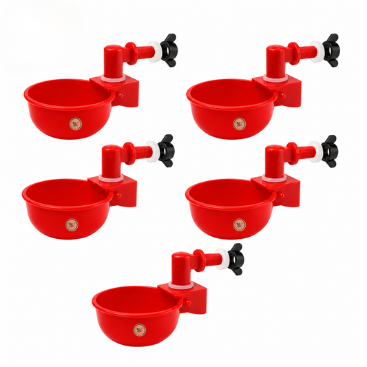 Automatic Chicken Feeder Cups | Auto-Refill Poultry Water Drinker | Automatic Water Bowl Cups for Chickens & Birds cjfarms.in