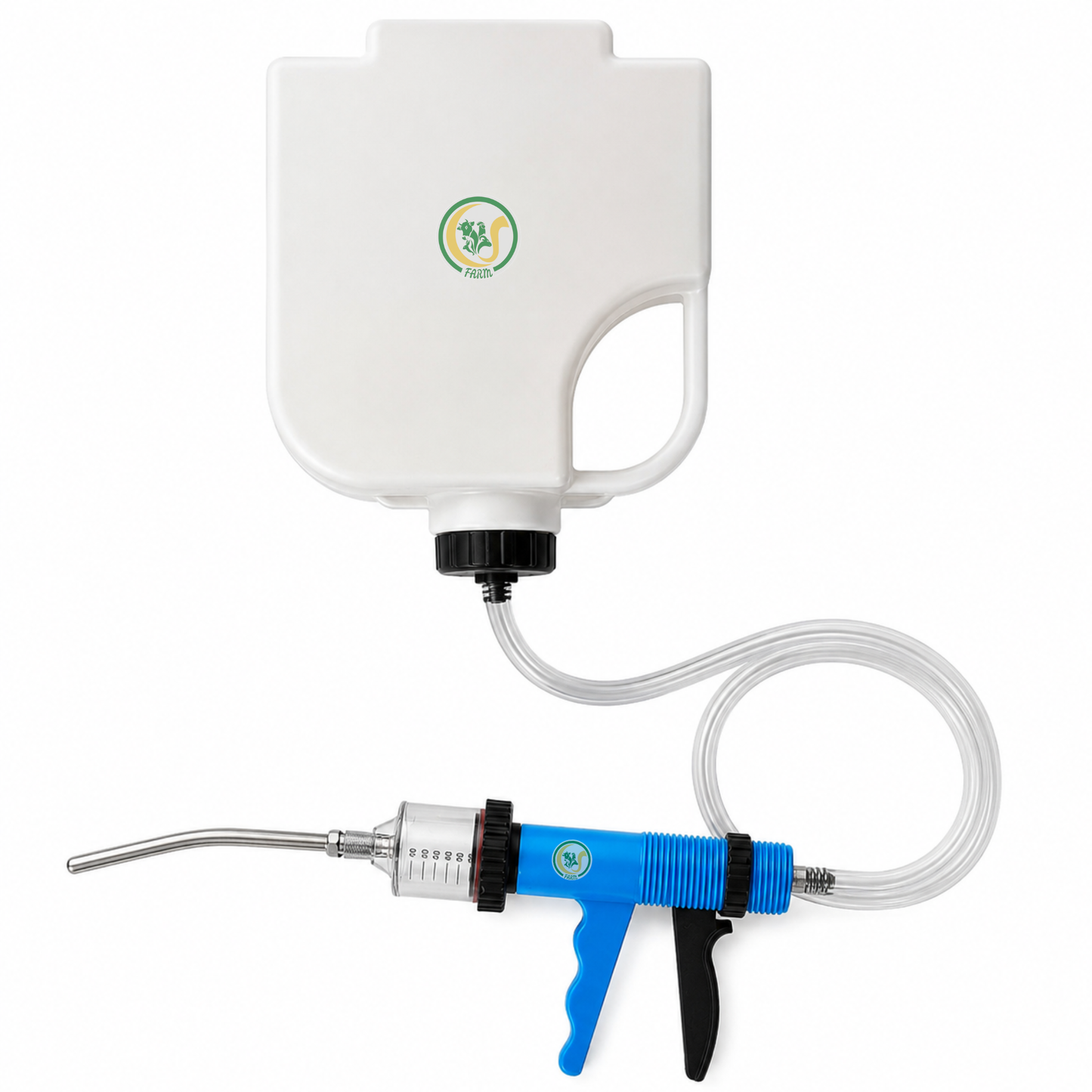 60ml Livestock Drenching Injector Gun with 2.5L Feeding Bottle Kit for Cattle, Goats, Sheep & Calves | Oral Dosing Syringe with Stainless Steel Nozzle | Durable Veterinary Drencher for Farm Animals CJ farms and Agritech