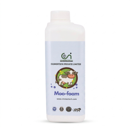 MooFoam Teat Wash Foam 1kg for Cattle, Goat & Sheep | Mastitis Prevention Pre & Post Milking Teat Sanitizer CHIMERTECH