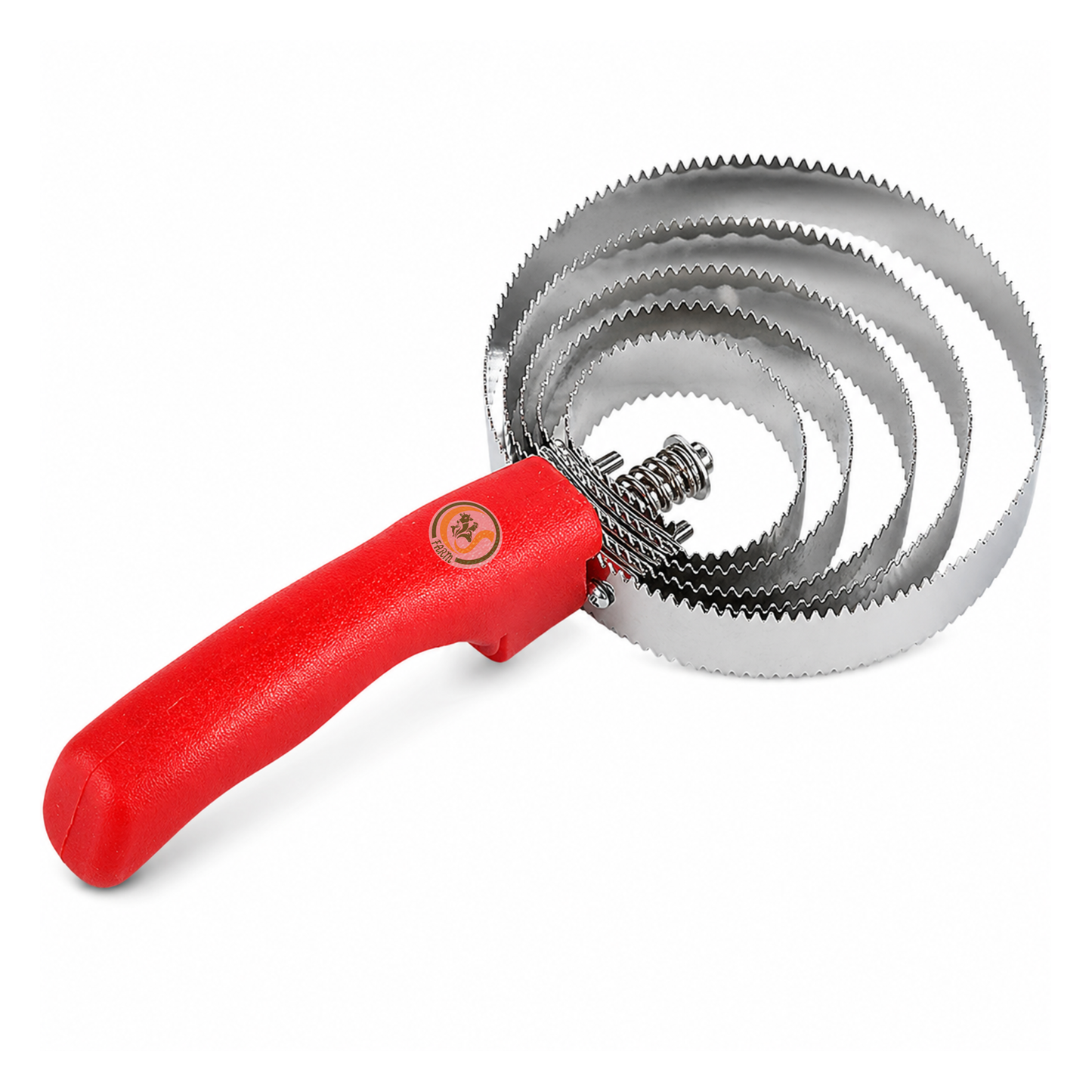 6 Ring Curry Comb Brush for Cattle, Buffalo & Horse | Heavy Duty Stainless Steel Livestock Grooming Tool | Removes Loose Hair, Dirt & Mud CJ farms and Agritech