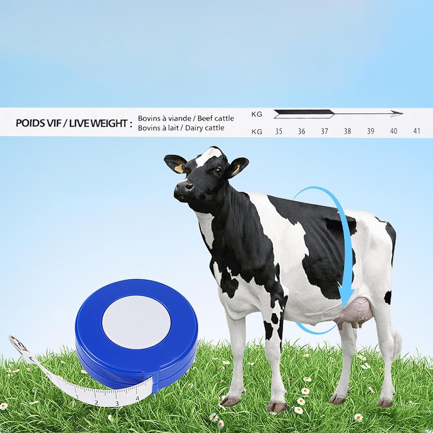 Animal Weight Measuring Tape for Cow, Goat, Sheep & Pets | Portable Livestock Body Weight Measurement Tape CJ farms and Agritech