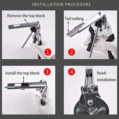 Hog Ring Plier Tool with M Clips Staples | Heavy-Duty M Ring Tool for Poultry, Pet, Chicken Cage & Wire Fencing Installation