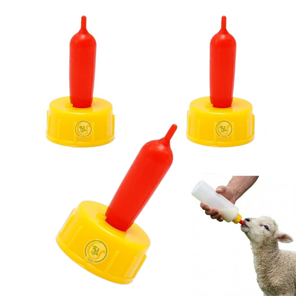 Bottle Topper Nipple for Goats, Puppies & Kittens | Soft Feeding Teat for Newborn Animals | Easy Bottle Attachment My Store