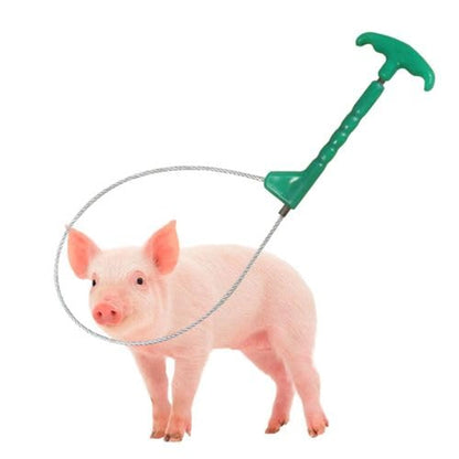 Pig Catcher Leash with Sturdy Green Handle | Strong Pig Restraint Rope for Safe Hog Handling & Farm Use