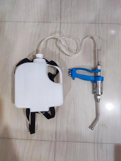 30ml Automatic Animal Drenching Gun with 2.5L Medicine Bottle | Continuous Metal Veterinary Oral Doser for Goats, Sheep & Cattle | Livestock Liquid Dosing Syringe Tool