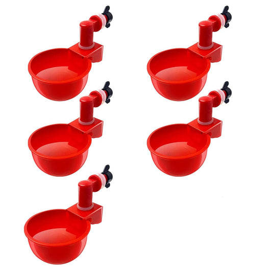 5 Pcs Automatic Chicken Feeder Cups | Auto-Refill Poultry Water Drinker | Automatic Water Bowl Cups for Chickens & Birds