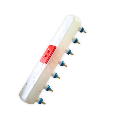 8L Large Milk Feeding Bottle with 7 Silicone Nipples | Multi-Teat Feeder for Goats, Sheep & Piglets | Durable Farm Feeding Solution