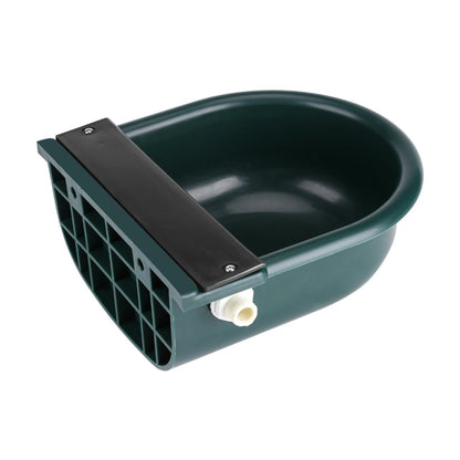 Automatic Water Bowl 4L for Cows, Goats, Sheep & Buffalo | Unbreakable Plastic Livestock Drinking Bowl with Float Ball Valve – Durable Farm Water Feeder (Green)