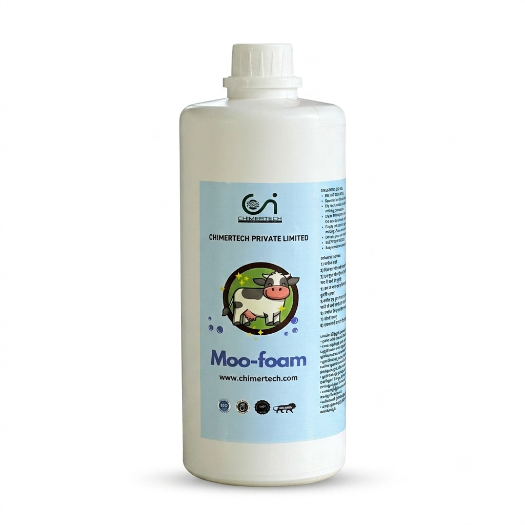 MooFoam Teat Wash Foam 1kg for Cattle, Goat & Sheep | Mastitis Prevention Pre & Post Milking Teat Sanitizer CHIMERTECH