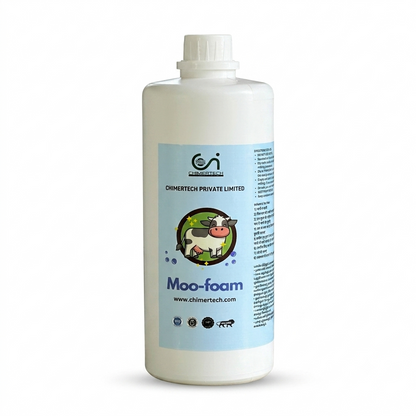 MooFoam Teat Wash Foam 1kg for Cattle, Goat & Sheep | Mastitis Prevention Pre & Post Milking Teat Sanitizer CHIMERTECH