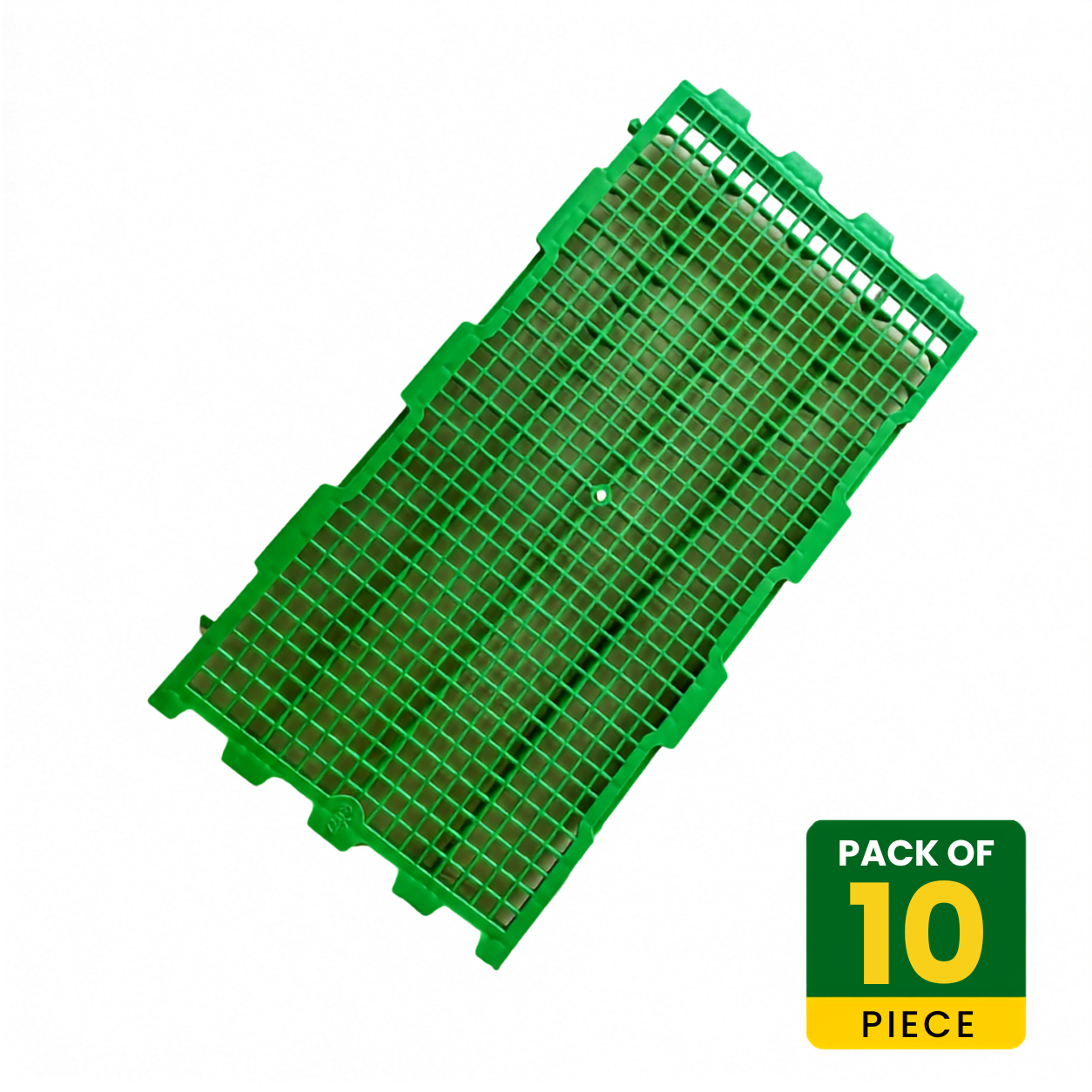 CJ Farms Poultry Cage Plastic Slatted Floor 2 x 1 ft (60 x 30 cm) – Pack of 10 | Heavy Duty Non-Slip Plastic Flooring for Chicken, Broiler, Quail, Duck & Poultry Cages CJ farms and Agritech