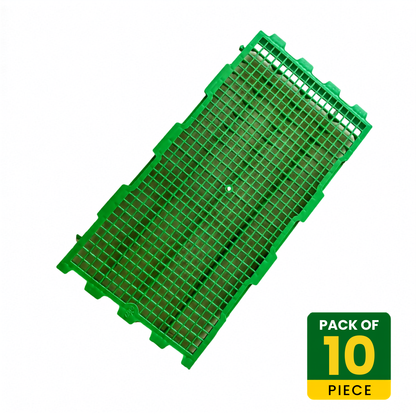 CJ Farms Poultry Cage Plastic Slatted Floor 2 x 1 ft (60 x 30 cm) – Pack of 10 | Heavy Duty Non-Slip Plastic Flooring for Chicken, Broiler, Quail, Duck & Poultry Cages CJ farms and Agritech