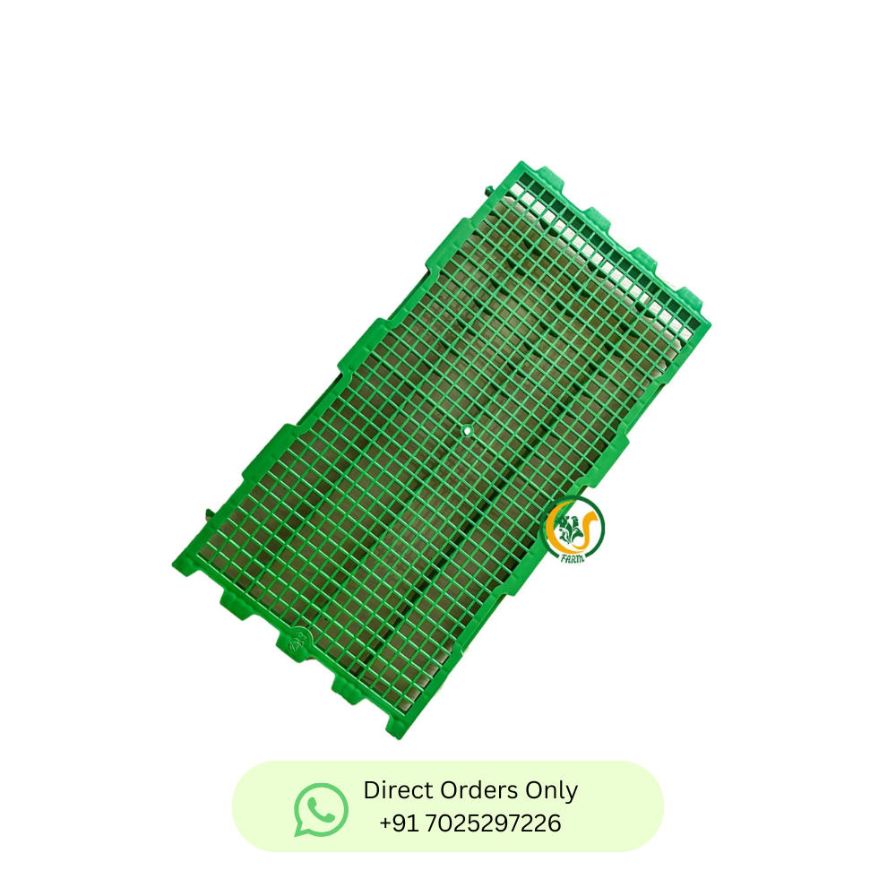 Poultry Cage Plastic Slatted Floor – 2x1 ft (60x30 cm) | Durable Non-Slip Slats for Chicken, Broiler & Quail Farming cjfarms.in